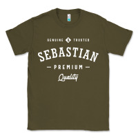 Army Green Sebastian Personalized Name Mens Birthday Classic Tee - artisFamous