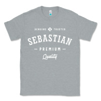 Heather Grey Sebastian Personalized Name Mens Birthday Classic Tee - artisFamous