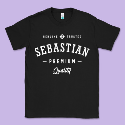Sebastian Personalized Name Mens Birthday Classic Tee Designed By Artisfamous
