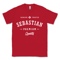 Red Sebastian Personalized Name Mens Birthday Classic Tee - artisFamous