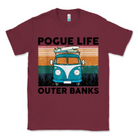 Burgundy pogue life outer banks retro vintage Classic Tee - artisFamous