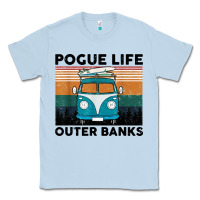 Dusty Blue pogue life outer banks retro vintage Classic Tee - artisFamous