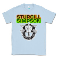 Dusty Blue Sturgill Simpson De Oppresso Liber Classic Tee - artisFamous
