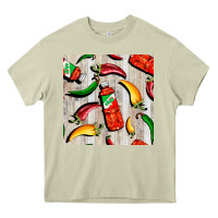 Mossy mexican chili and pepper seamless pattern Heavy Core Tee - BundleAndBundleShop