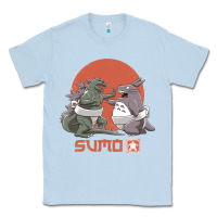 Dusty Blue sumo pop Classic Tee - artisFamous