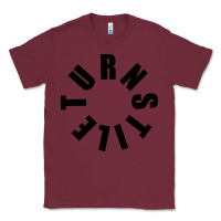 Burgundy TURNSTILE BLACK ON WHITE Classic Tee - artisFamous