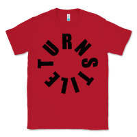 Red TURNSTILE BLACK ON WHITE Classic Tee - artisFamous