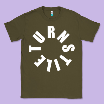 Turnstile White On Black. Classic Tee Designed By Artisfamous