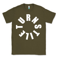 Army Green TURNSTILE WHITE ON BLACK. Classic Tee - artisFamous