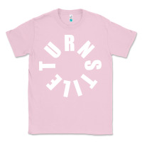 Bubblegum Pink TURNSTILE WHITE ON BLACK. Classic Tee - artisFamous