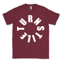 Burgundy TURNSTILE WHITE ON BLACK. Classic Tee - artisFamous
