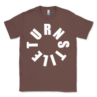 Chestnut TURNSTILE WHITE ON BLACK. Classic Tee - artisFamous