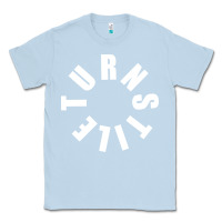 Dusty Blue TURNSTILE WHITE ON BLACK. Classic Tee - artisFamous
