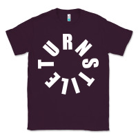 Plum TURNSTILE WHITE ON BLACK. Classic Tee - artisFamous