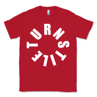 Red TURNSTILE WHITE ON BLACK. Classic Tee - artisFamous