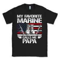 Black marine papa, gifts my favorite marine calls me pa pa military mother Classic Tee - artisFamous