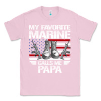 Bubblegum Pink marine papa, gifts my favorite marine calls me pa pa military mother Classic Tee - artisFamous