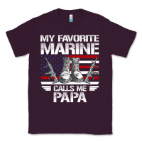 Plum marine papa, gifts my favorite marine calls me pa pa military mother Classic Tee - artisFamous