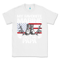White marine papa, gifts my favorite marine calls me pa pa military mother Classic Tee - artisFamous