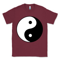 Burgundy Yin and yang Classic Tee - artisFamous