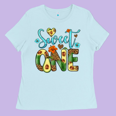 Sweet One Avocado Ladies Tee Designed By Artiststas
