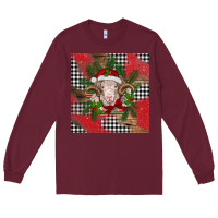 Burgundy Christmas merino Long Sleeve Tee - BarkalooDesign