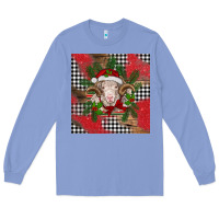 Colony Blue Christmas merino Long Sleeve Tee - BarkalooDesign