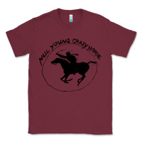 Burgundy neil young Classic Tee - artisFamous