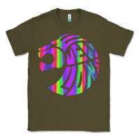 Army Green reflective 7 lions Classic Tee - artisFamous