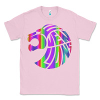 Bubblegum Pink reflective 7 lions Classic Tee - artisFamous