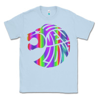 Dusty Blue reflective 7 lions Classic Tee - artisFamous