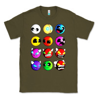 Army Green geometry dash difficulty  faces Classic Tee - artisFamous