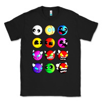 Black geometry dash difficulty  faces Classic Tee - artisFamous