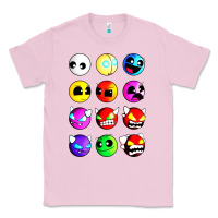 Bubblegum Pink geometry dash difficulty  faces Classic Tee - artisFamous