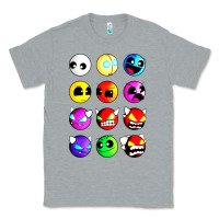 Heather Grey geometry dash difficulty  faces Classic Tee - artisFamous