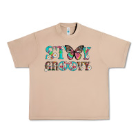 Burro stay groovy with butterfly peace sign and flowers Urban Heavy Tee - Artiststas