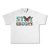 Lunar Rock stay groovy with butterfly peace sign and flowers Urban Heavy Tee - Artiststas