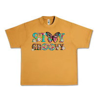Peanut Butter stay groovy with butterfly peace sign and flowers Urban Heavy Tee - Artiststas