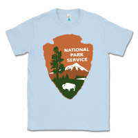 Dusty Blue national park service Classic Tee - artisFamous
