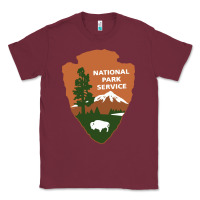 Burgundy national park service Classic Tee - artisFamous