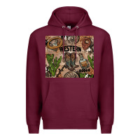 Burgundy western rodeo Premium Hoodie - AdoDesignShop