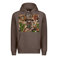 Coffee western rodeo Premium Hoodie - AdoDesignShop