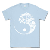 Dusty Blue yin yang bonsai tree Classic Tee - artisFamous