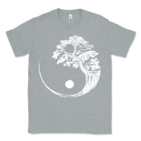 Heather Grey yin yang bonsai tree Classic Tee - artisFamous