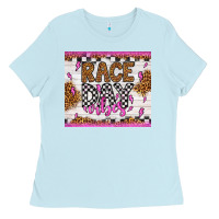 Baby Blue race day vibes Ladies Tee - Artiststas