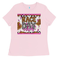 Bubblegum Pink race day vibes Ladies Tee - Artiststas