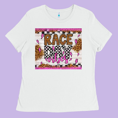 Race Day Vibes Ladies Tee Designed By Artiststas