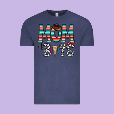 Mom Of Boys Vintage Tee Designed By Cowhidedigitalart