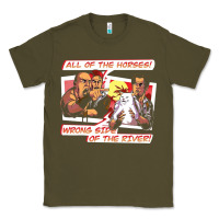 Army Green wrong side of the river Classic Tee - artisFamous