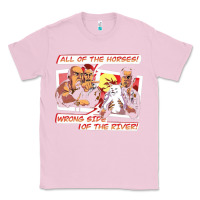 Bubblegum Pink wrong side of the river Classic Tee - artisFamous